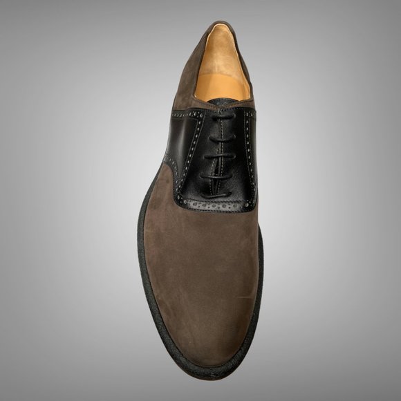 Hermes New Max Chocolate Nubuck And Veal Leather Derby Shoes EU Size 44 Box Bag main image 10